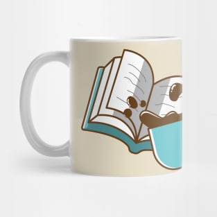 a book and a cup of coffee Mug